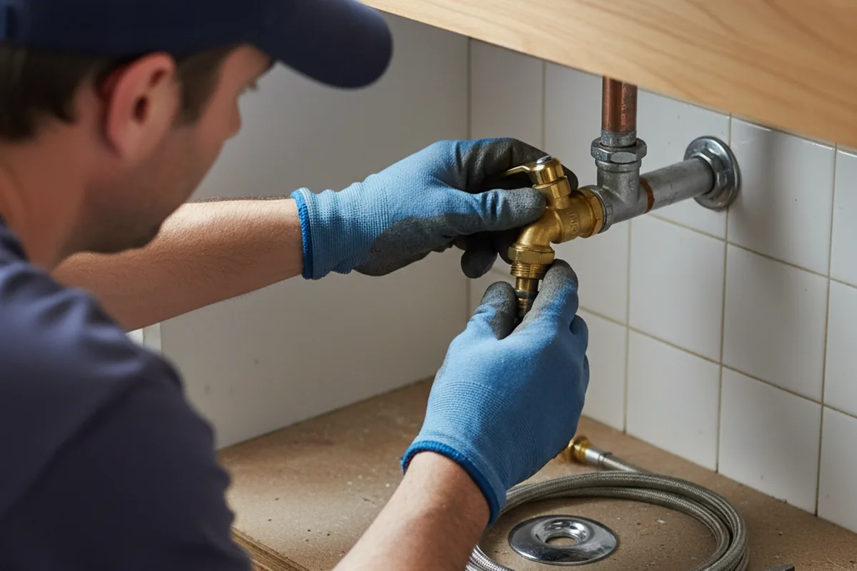 Shutoff valve and fitting work during Faucet and Fixture Repair in Leesport